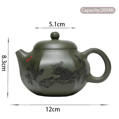 200ml Yixing Purple Clay Teapots Master Creativity Handmade Six Parties Shape Tea Pot Beauty Kettle Chinese Zisha Tea Set Gifts