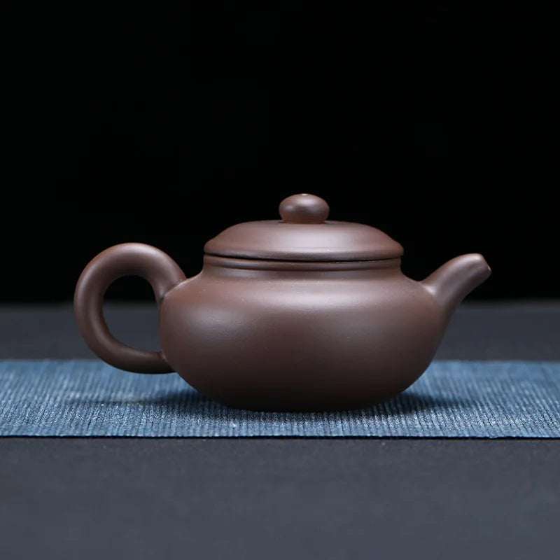200ml Yixing Purple Sand Xishi Tea Pot Kung Fu Tea Set Ceramic Purple Tea Pot Raw Mineral Small Capacity Purple Sand Pot
