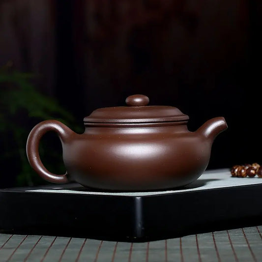 200ml Yixing Tea Pot Boutique Purple Clay Xishi Teapot Ore Beauty Kettle Master Handmade Teaware Tea Ceremony Ball Hole Filter