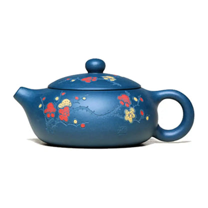 200ml Yixing Tea Pots Handmade Purple Clay Teapot Plum Blossom Raw Ore Azure Mud Beauty Kettle Customized Tea Set