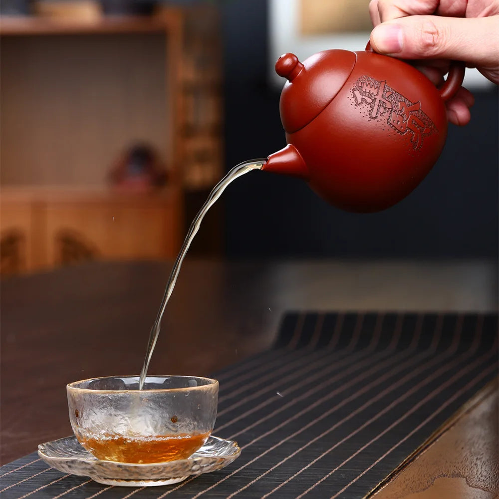 200ml Yixing Teapot Filter Xishi Pot Beauties Handmade Chinese Authentic Purple Clay Teaware Customized Gifts