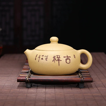 200ml Yixing Zisha Pot Zisha Mine Raw Material Golden Mud Tea Pot Xi Shi Retro Kung Fu Tea Set Zisha Pot Teaware Birthday Gift