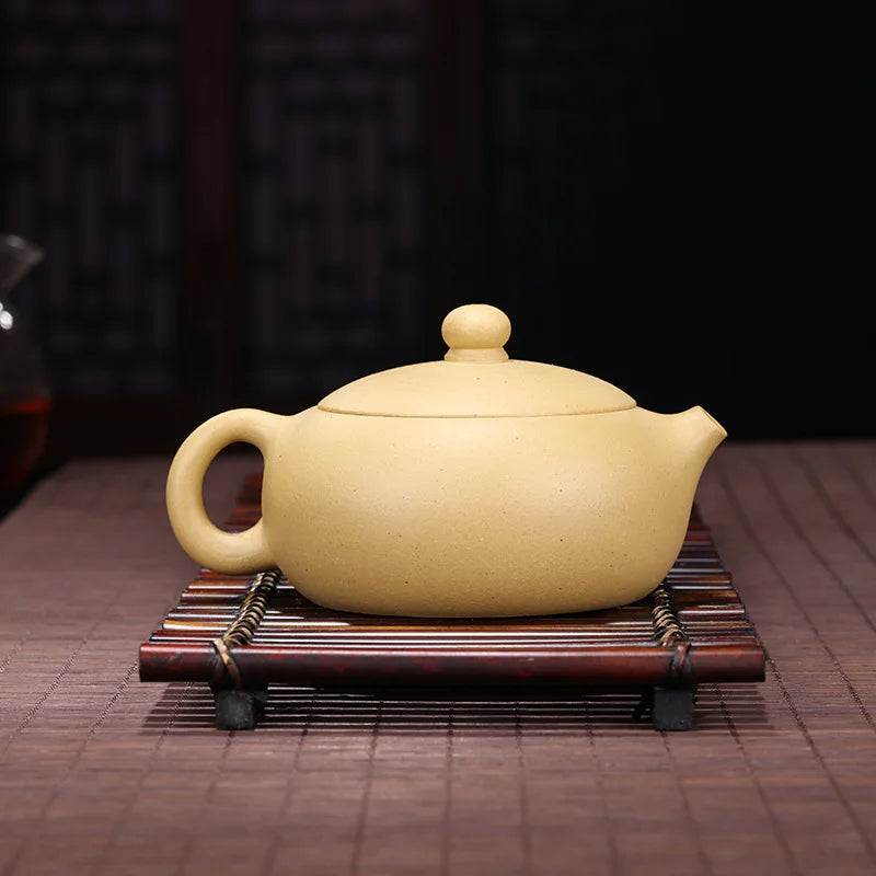 200ml Yixing Zisha Pot Zisha Mine Raw Material Golden Mud Tea Pot Xi Shi Retro Kung Fu Tea Set Zisha Pot Teaware Birthday Gift