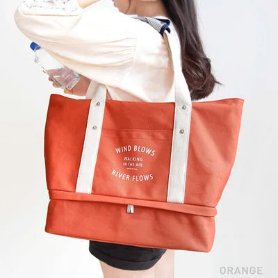 2018 Ruil new fashion canvas travelbag fashion men shoulder bags ladies large capacity lever shoulder bag Mummy bag