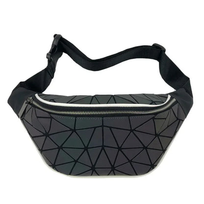 2020 Fashion Luminous Waist Bags Women Waist Fanny Packs Belt Bag Luxury Brand Geometric Chest Handbag Pouch Geometry Waist Pack