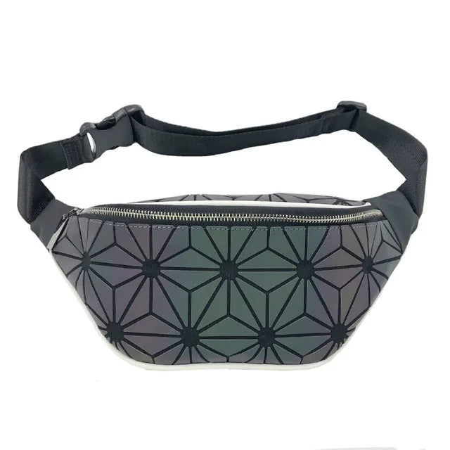 2020 Fashion Luminous Waist Bags Women Waist Fanny Packs Belt Bag Luxury Brand Geometric Chest Handbag Pouch Geometry Waist Pack