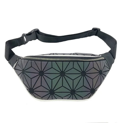 2020 Fashion Luminous Waist Bags Women Waist Fanny Packs Belt Bag Luxury Brand Geometric Chest Handbag Pouch Geometry Waist Pack