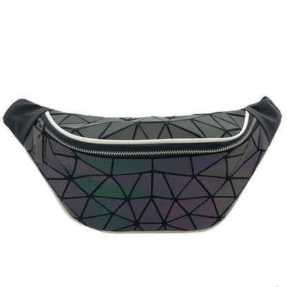 2020 Fashion Luminous Waist Bags Women Waist Fanny Packs Belt Bag Luxury Brand Geometric Chest Handbag Pouch Geometry Waist Pack
