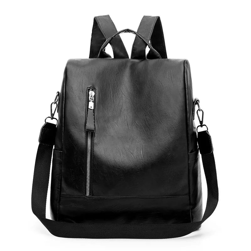 2020 New College Style Women Backpack High Quality Soft Leather Bookpack For Teenage Girls Fashion Contrast Ladies Crossbody Bag