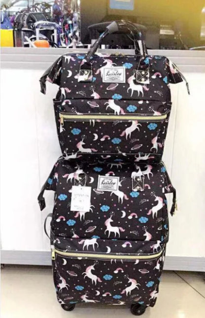 2020 carry on hand luggage Travel Luggage bag sets women rolling luggage bag women travel Trolley Bags wheels wheeled backpack