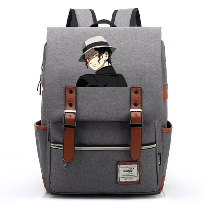 2021 Demon Slayer Prints Boy Girl Student School Book Bags Teenagers Schoolbags Canvas Women Bagpack Men Belt Travel Backpack