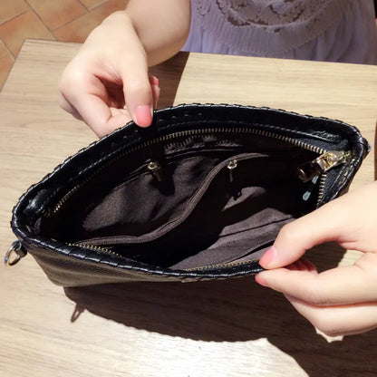 2021 Genuine Leather Wallets For Women Clutch Bag Designer Luxury Purse Handbag Shoulder Bags Crossbody Black Soft Cowhide