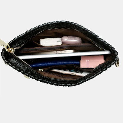 2021 Genuine Leather Wallets For Women Clutch Bag Designer Luxury Purse Handbag Shoulder Bags Crossbody Black Soft Cowhide