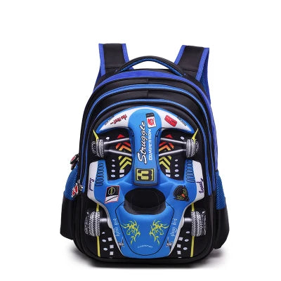2021 Hot 3D EVA car children schoolbag racing Three dimensional waterproof schoolbag Boys and girls Lovely kids Cartoon Backpack