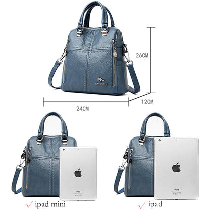 2021 Hot High Quality Leather Backpack Women Shoulder Bags Multifunction Travel Backpack School Bags for Girls Bagpack Mochila