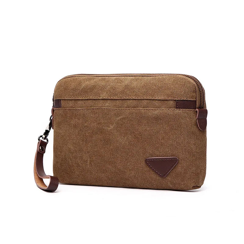 2021 Man Canvas Bag Top Quality Men's Wallet Coin Purse Multi-function Male Handbag Mobile Phone Bag Large Capacity Clutches