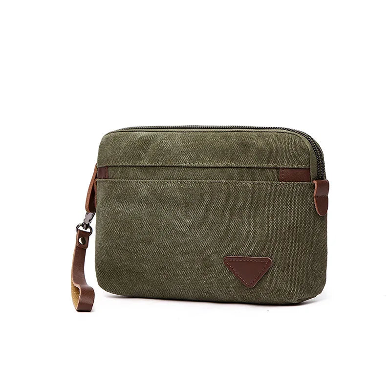 2021 Man Canvas Bag Top Quality Men's Wallet Coin Purse Multi-function Male Handbag Mobile Phone Bag Large Capacity Clutches