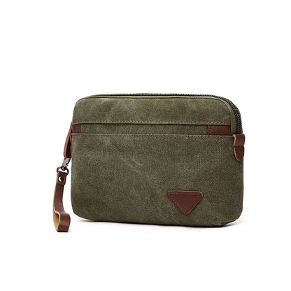 2021 Man Canvas Bag Top Quality Men's Wallet Coin Purse Multi-function Male Handbag Mobile Phone Bag Large Capacity Clutches