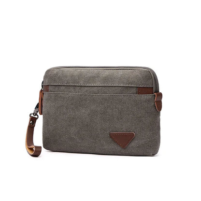 2021 Man Canvas Bag Top Quality Men's Wallet Coin Purse Multi-function Male Handbag Mobile Phone Bag Large Capacity Clutches