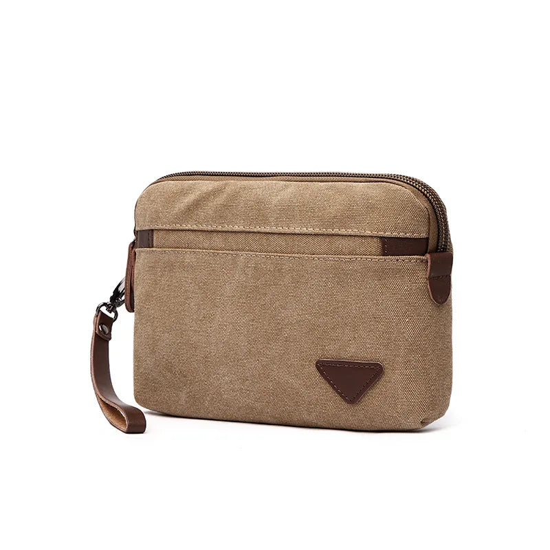 2021 Man Canvas Bag Top Quality Men's Wallet Coin Purse Multi-function Male Handbag Mobile Phone Bag Large Capacity Clutches