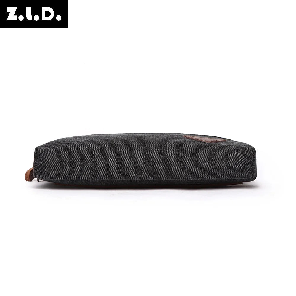 2021 Man Canvas Bag Top Quality Men's Wallet Coin Purse Multi-function Male Handbag Mobile Phone Bag Large Capacity Clutches