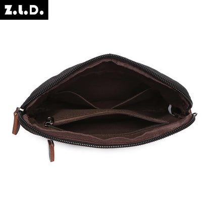 2021 Man Canvas Bag Top Quality Men's Wallet Coin Purse Multi-function Male Handbag Mobile Phone Bag Large Capacity Clutches