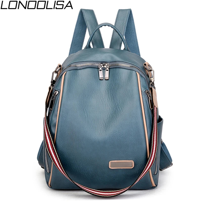 2021 Multifunction Women Backpack High Quality Leisure Rucksack Vintage Leather Mochilas Shoulder Bags Backpacks Fashion Daypack