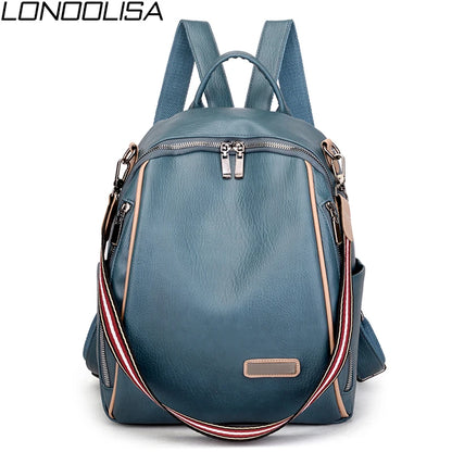 2021 Multifunction Women Backpack High Quality Leisure Rucksack Vintage Leather Mochilas Shoulder Bags Backpacks Fashion Daypack