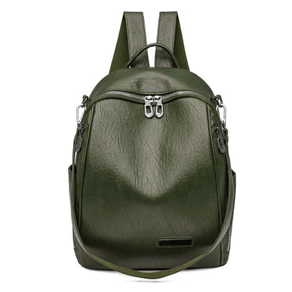 2021 Multifunction Women Backpack High Quality Leisure Rucksack Vintage Leather Mochilas Shoulder Bags Backpacks Fashion Daypack