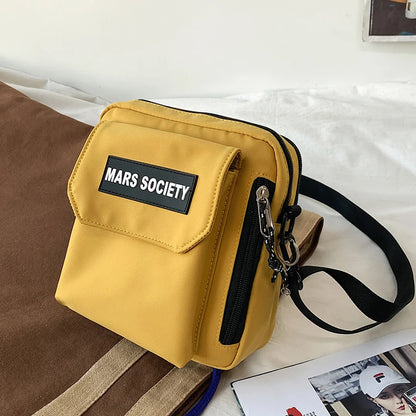 2021 New Casual Daily Carry Shoulder Bags Nylon Flap Women Crossbody Messenger Phone Pack Ladies Totes Bolsa Feminina Small
