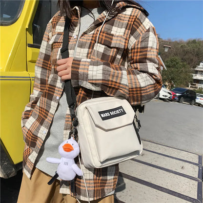 2021 New Casual Daily Carry Shoulder Bags Nylon Flap Women Crossbody Messenger Phone Pack Ladies Totes Bolsa Feminina Small