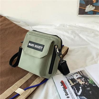 2021 New Casual Daily Carry Shoulder Bags Nylon Flap Women Crossbody Messenger Phone Pack Ladies Totes Bolsa Feminina Small