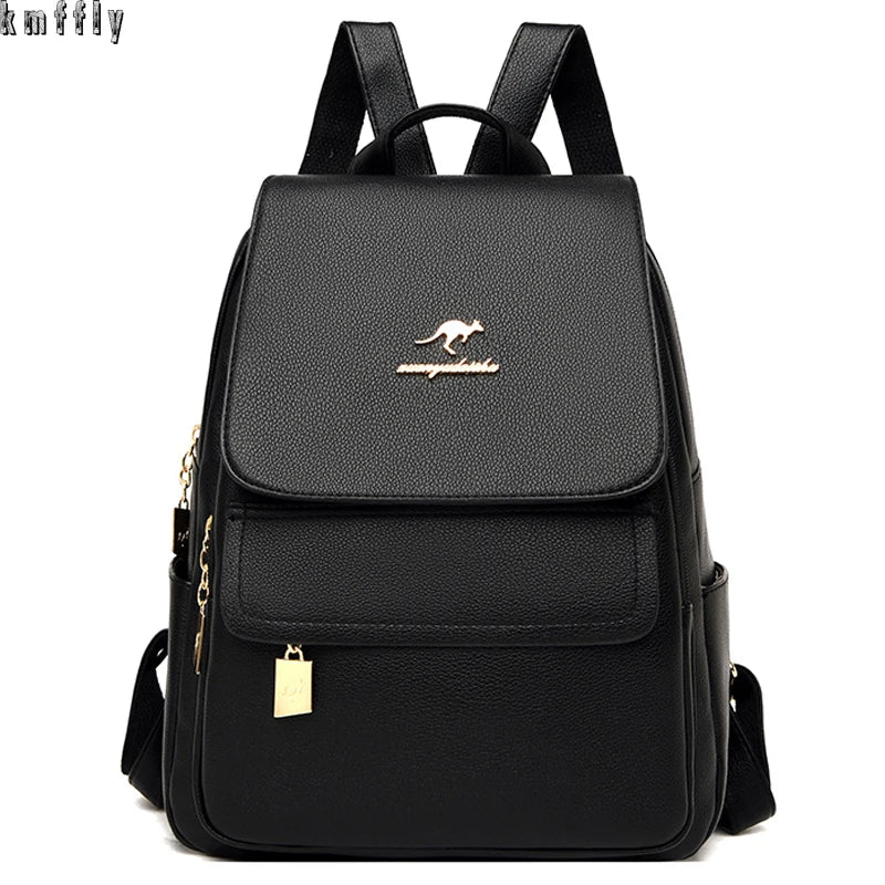 2021 New Designer Backpack Women High Quality Pu Leather Backpack Large Capacity School Bags for Girls Large Travel Backpack
