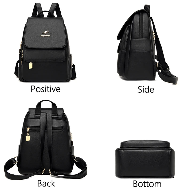 2021 New Designer Backpack Women High Quality Pu Leather Backpack Large Capacity School Bags for Girls Large Travel Backpack
