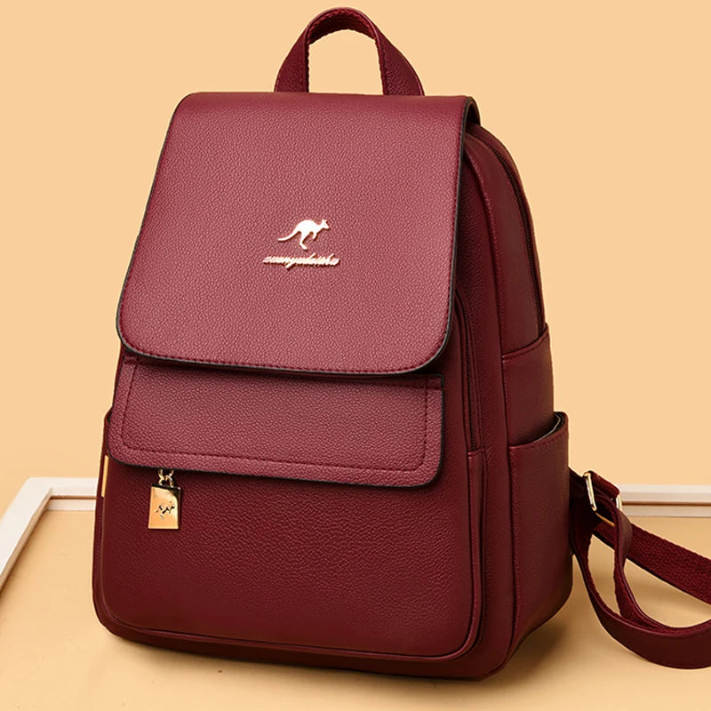 2021 New Designer Backpack Women High Quality Pu Leather Backpack Large Capacity School Bags for Girls Large Travel Backpack