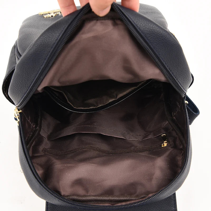 2021 New Designer Backpack Women High Quality Pu Leather Backpack Large Capacity School Bags for Girls Large Travel Backpack