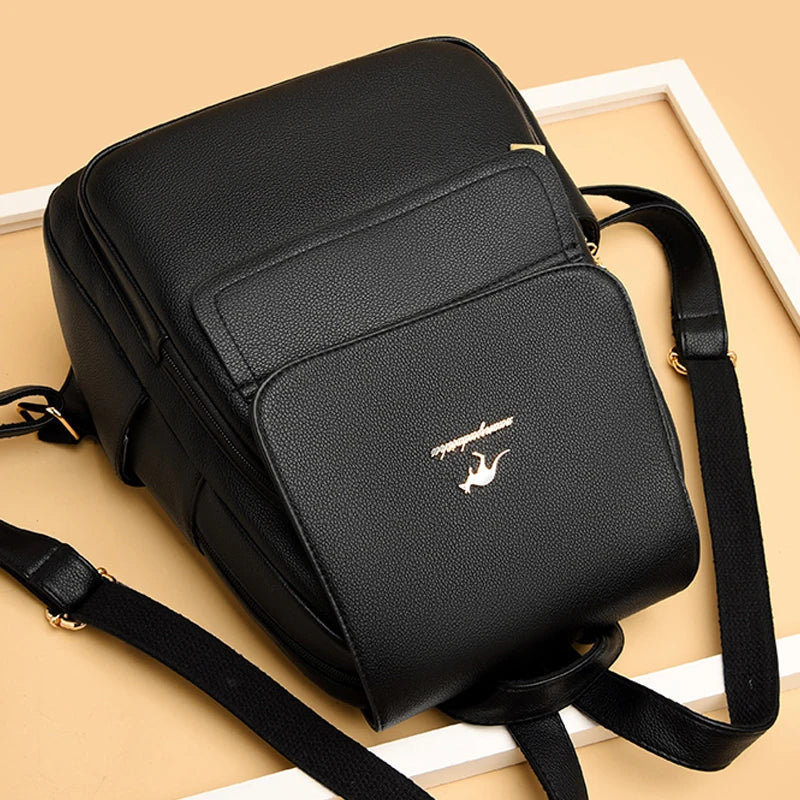 2021 New Designer Backpack Women High Quality Pu Leather Backpack Large Capacity School Bags for Girls Large Travel Backpack