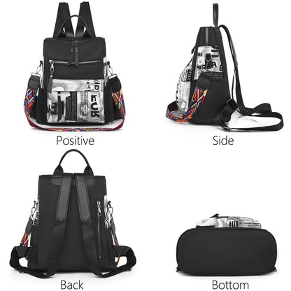 2021 New Luxury Designer Printed Backpack Waterproof Oxford Fabric Ladies Backpack Large Capacity Travel Bag