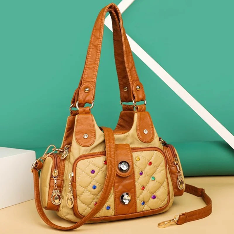 2021 New Soft Leather Crossbody Bag for Women Luxury Handbags Women Bags Designer Female Shoulder Bag Top-handle Bags Sac A Main