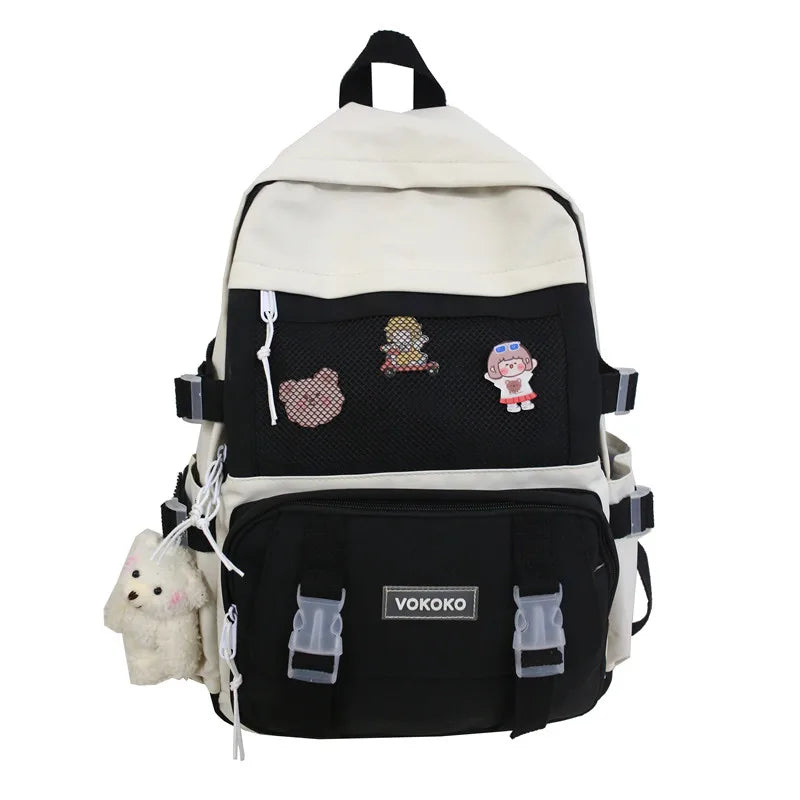 2021 New Waterproof Nylon Mochila School Backpack for Teenage Girls Large Capacity Double Shoulder Bagpack Backpacks Purse