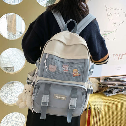 2021 New Waterproof Nylon Mochila School Backpack for Teenage Girls Large Capacity Double Shoulder Bagpack Backpacks Purse