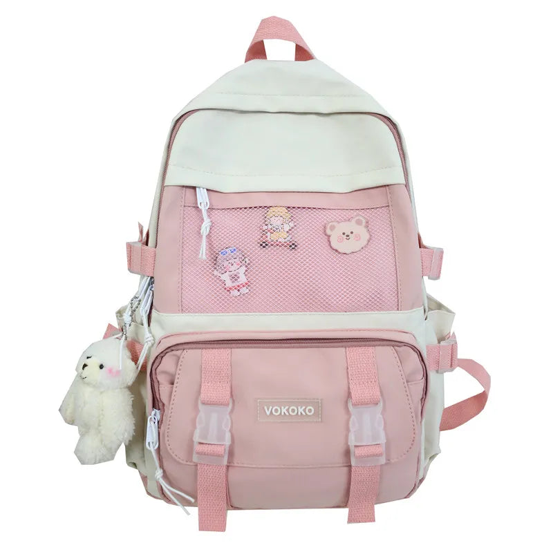 2021 New Waterproof Nylon Mochila School Backpack for Teenage Girls Large Capacity Double Shoulder Bagpack Backpacks Purse