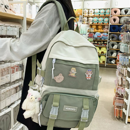 2021 New Waterproof Nylon Mochila School Backpack for Teenage Girls Large Capacity Double Shoulder Bagpack Backpacks Purse