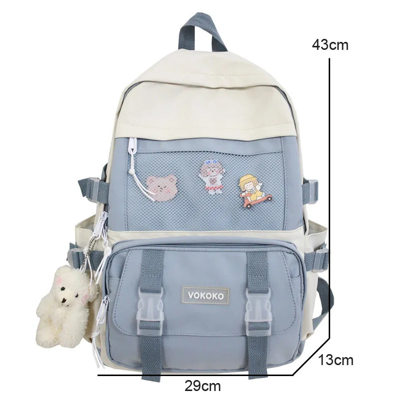 2021 New Waterproof Nylon Mochila School Backpack for Teenage Girls Large Capacity Double Shoulder Bagpack Backpacks Purse