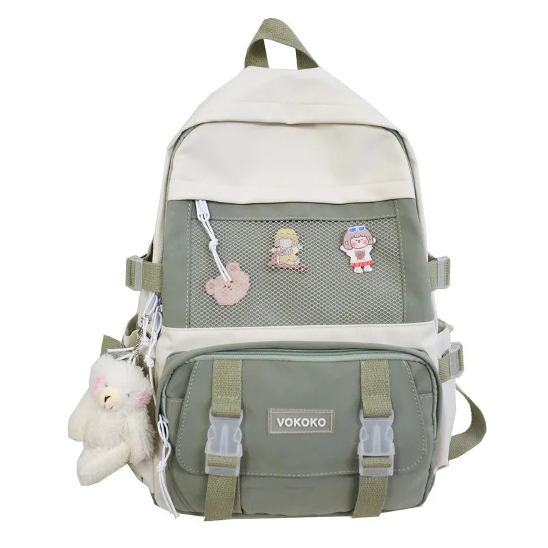 2021 New Waterproof Nylon Mochila School Backpack for Teenage Girls Large Capacity Double Shoulder Bagpack Backpacks Purse