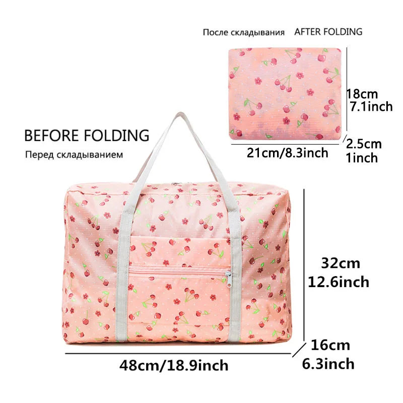 2021 Nylon Foldable Travel Bags Unisex Large Capacity Bag Luggage Women WaterProof Handbags Men Travel Bags Clothing Organizer