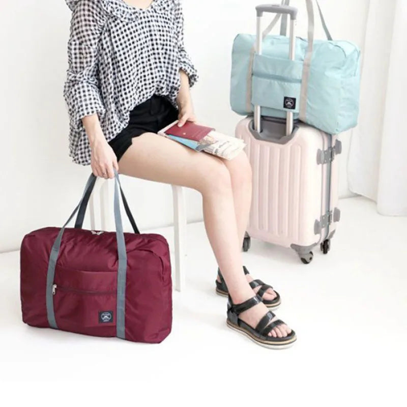 2021 Nylon Foldable Travel Bags Unisex Large Capacity Bag Luggage Women WaterProof Handbags Men Travel Bags Clothing Organizer