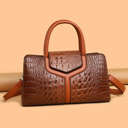 2021 Vintage Crocodile Luxury Leather Handbags Women Bags Designer Large Capacity Tote Purse Lady Shoulder Bag Brand Bags Luxury