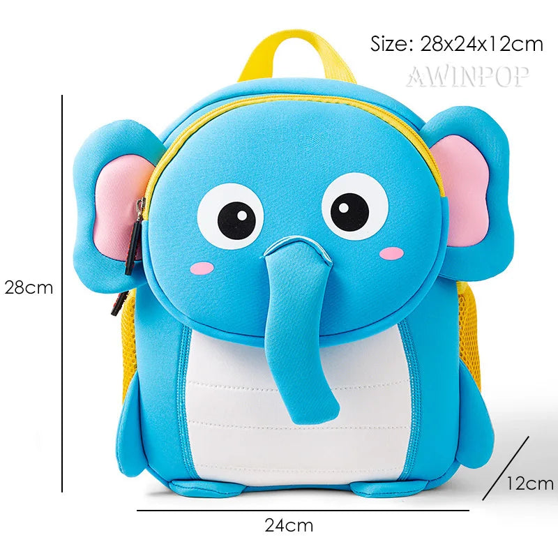 2022 3D Animals Kids Backpacks Elephant Unicorn Dinosaur School Bags Girls Kindergarten Toddler Boy Schoolbag Mochilas Escolares