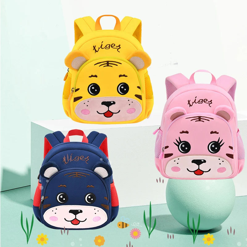 2022 3D Tiger Kindergarten Kids School Bags for Girls Children Toddler Backpack Cartoon Bag Boys Mochila Infantil High Quality
